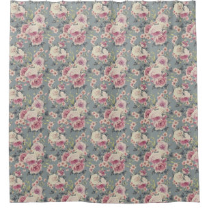 Floral Pattern Shower Curtain