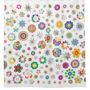Floral Pattern Shower Curtain