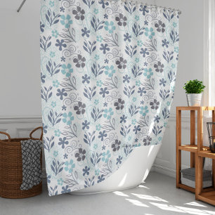 Floral Pattern Shower Curtain