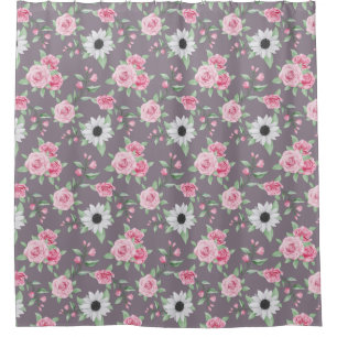 Floral Pattern Shower Curtain