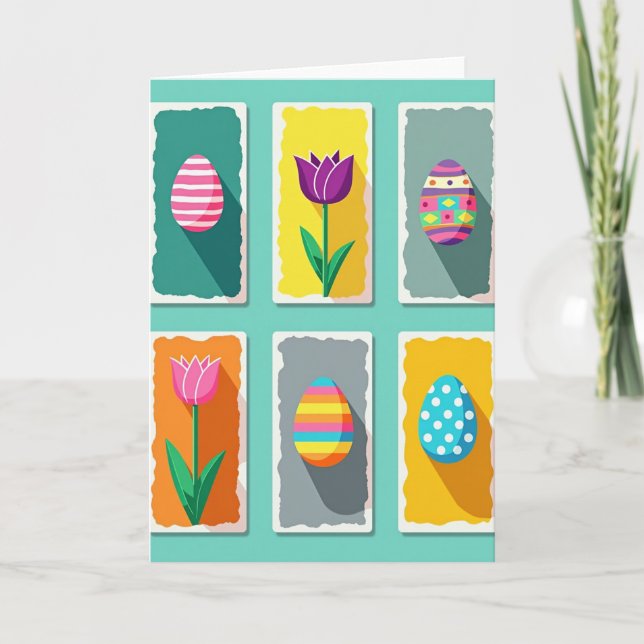 Floral Pattern Spring Card (Front)