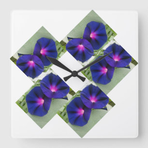 Floral Pattern Square Wall Clock