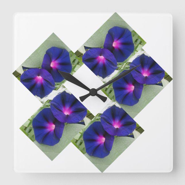 Floral Pattern  Square Wall Clock (Front)