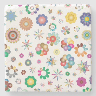 Floral Pattern Stone Coaster