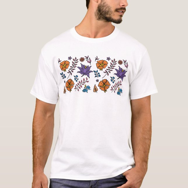 Floral Pattern T-Shirt (Front)
