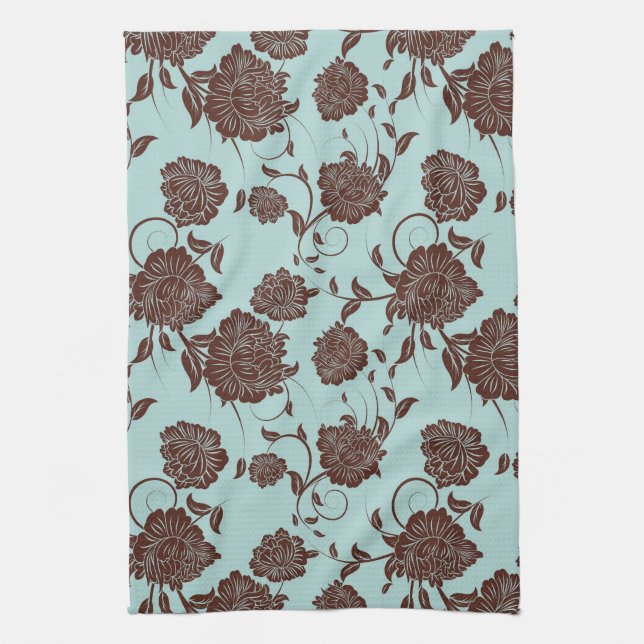Floral Pattern Tea Towel (Vertical)