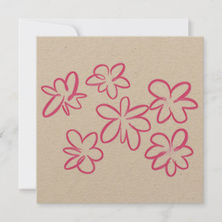 Floral pattern thank you card