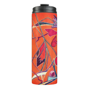 Floral pattern thermal tumbler