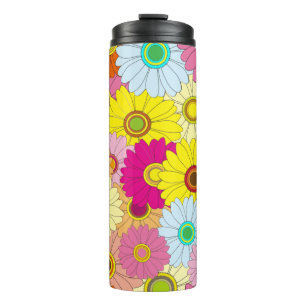 floral pattern thermal tumbler