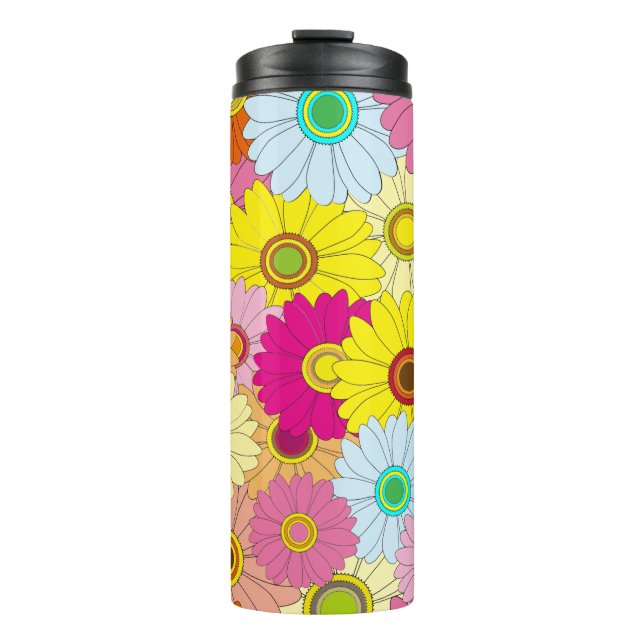 floral pattern thermal tumbler (Front)
