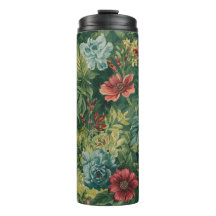 Floral Pattern Thermal Tumblers
