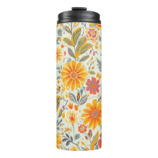 Floral Pattern Thermal Tumblers