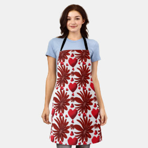 Floral pattern  throw blanket apron