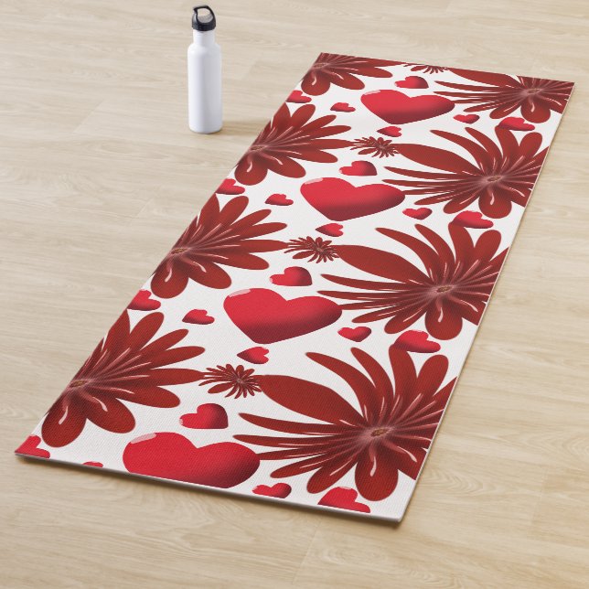 Floral pattern  throw blanket yoga mat (In Situ)