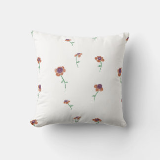 Floral Pattern Throw Pillow