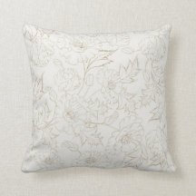 Floral Pattern Throw Pillow