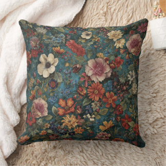 Floral Pattern Throw Pillows