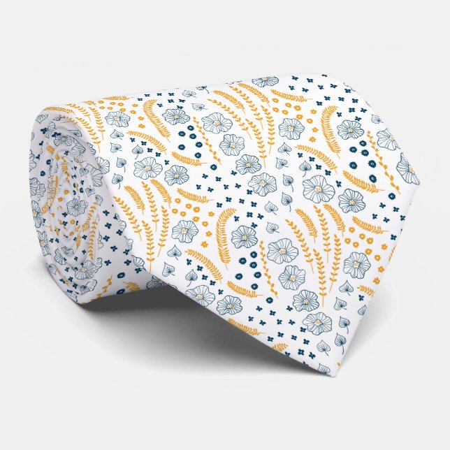 Floral pattern tie (Rolled)