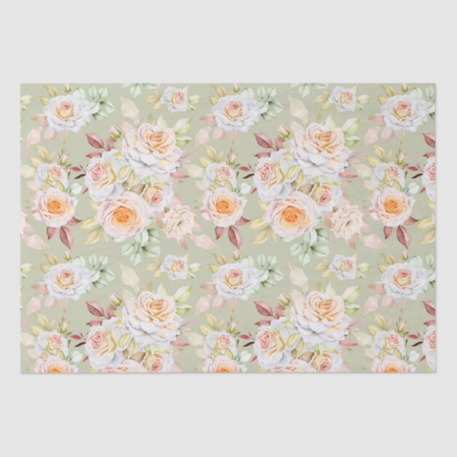 Floral pattern  tissue paper (Front)
