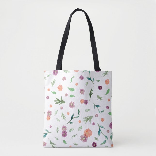 Floral Pattern Tote Bag – Stylish Everyday Bag  (Front)