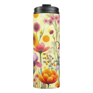 Floral Pattern Travel Tumbler Cup