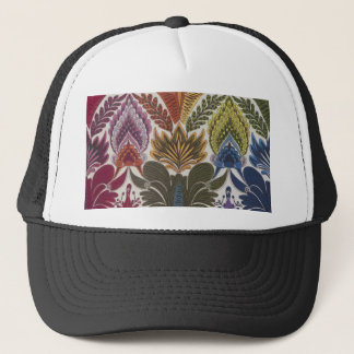 Floral pattern trucker hat