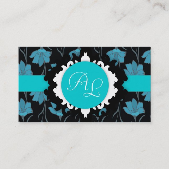 Floral pattern universal profession business card (Front)