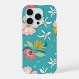 Floral pattern using pastel colors iPhone 15 pro case
