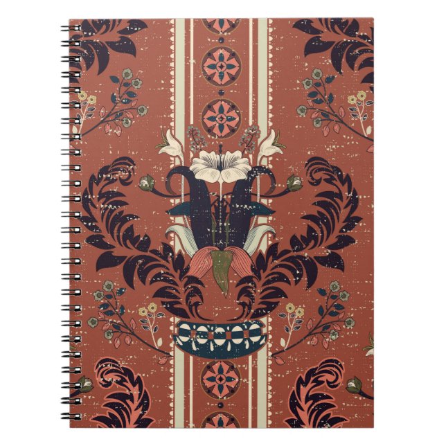 floral pattern, victorian style. Floral bouquet wi Notebook (Front)