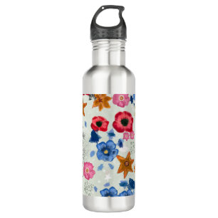 Floral Pattern Water Bottle