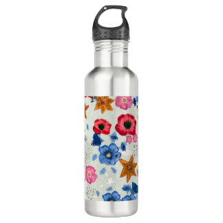 Floral Pattern Water Bottle