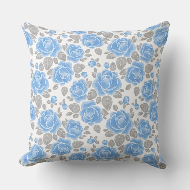 Floral pattern. Watercolor roses /2 Cushion (Front)