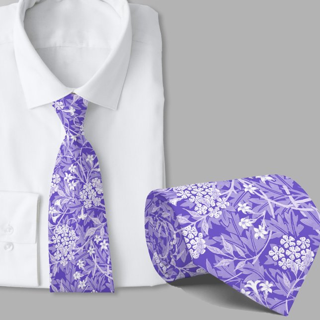 Floral pattern William Morris inspired blue Tie (Creator Uploaded)
