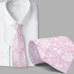 Floral pattern William Morris inspired light pink Tie