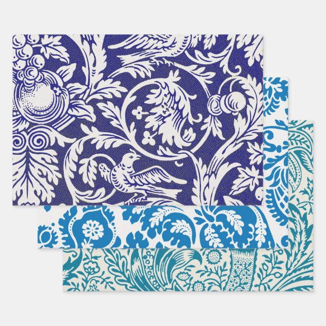 Floral Pattern, William Morris Wrapping Paper Sheet (Set)