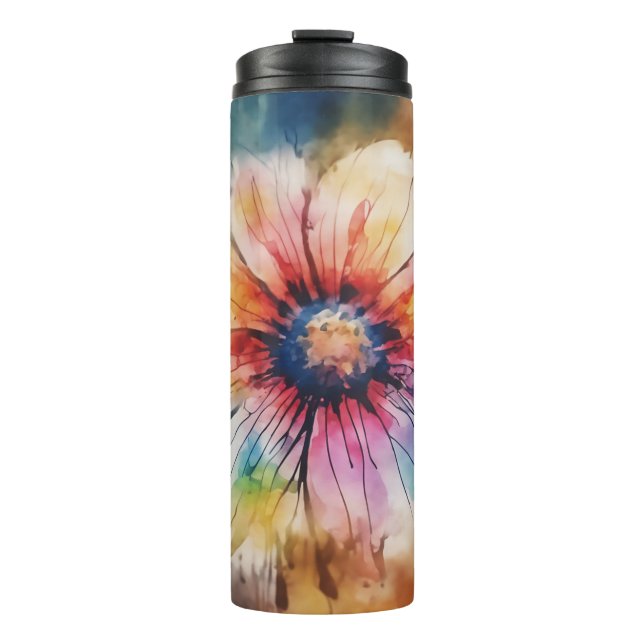 Floral Pattern with a Hint of Romance Thermal Tumbler (Front)