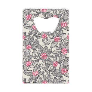 Floral pattern with cartoon birds