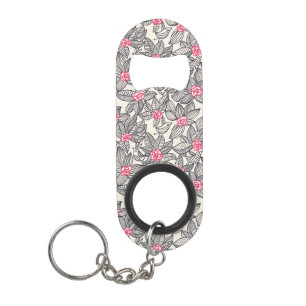 Floral pattern with cartoon birds