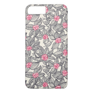 Floral pattern with cartoon birds Case-Mate iPhone case