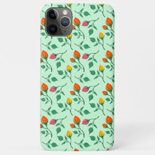 Floral pattern with coloured rose flowers Case-Mate iPhone case