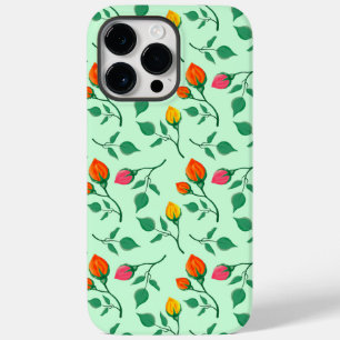 Floral pattern with coloured rose flowers  Case-Mate iPhone 14 pro max case
