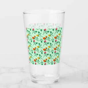 Floral pattern with coloured rose flowers  glass