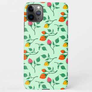 Floral pattern with coloured rose flowers  iPhone 11Pro max case