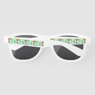 Floral pattern with coloured rose flowers sunglasses