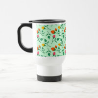 Floral pattern with coloured rose flowers
