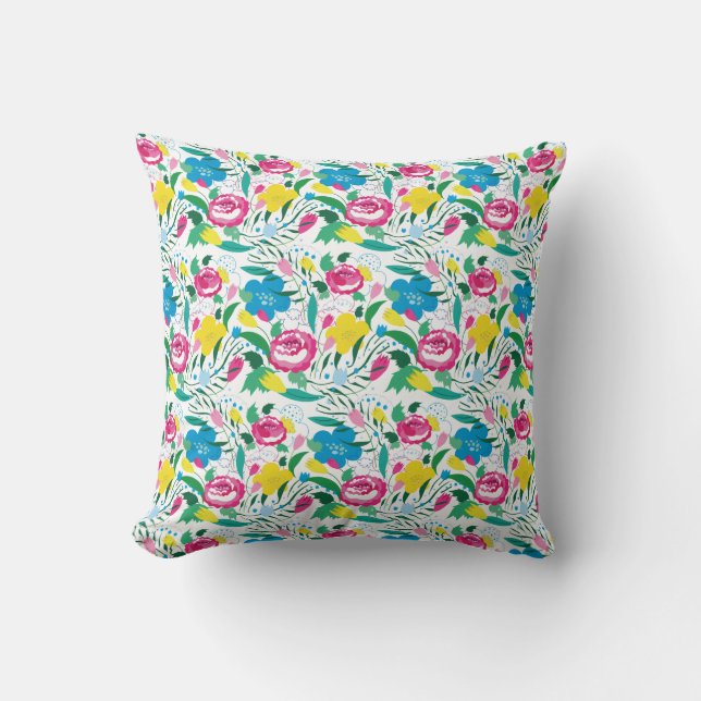 Floral pattern with colourful bouquet. cushion (Front)