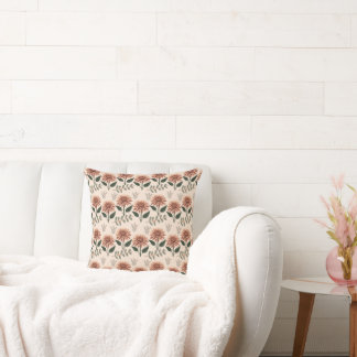 floral pattern with dahlien cushion