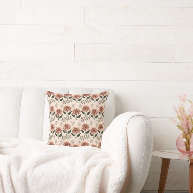 floral pattern with dahlien cushion (Couch)