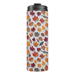  Floral pattern with fallen leaves 4 - Tumbler