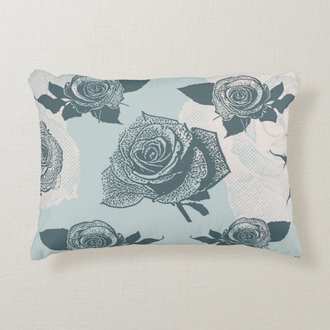 Floral pattern with rose decorative cushion (Front)